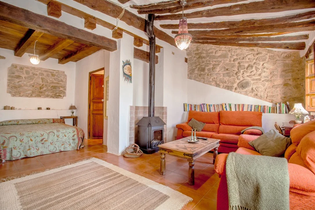 Salón con zona de descanso - Casa Pepita, La Almeza, Alpuente
